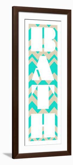 Bathing in Chevron-null-Framed Art Print