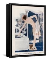 Bathing in Pearls-L Bonnotte-Framed Stretched Canvas