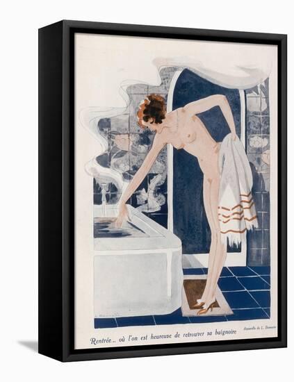 Bathing in Pearls-L Bonnotte-Framed Stretched Canvas