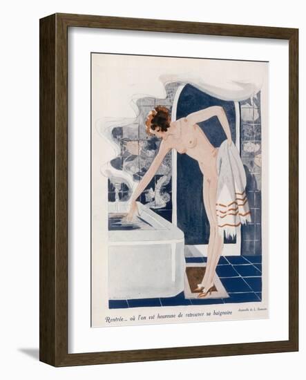 Bathing in Pearls-L Bonnotte-Framed Art Print