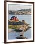 Bathing in Sea, Skarhamn on Island of Tjorn, Bohuslan, on West Coast of Sweden-Peter Adams-Framed Photographic Print