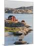 Bathing in Sea, Skarhamn on Island of Tjorn, Bohuslan, on West Coast of Sweden-Peter Adams-Mounted Photographic Print