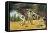 Bathing in the Mill of Bois D'Amour-Paul Gauguin-Framed Stretched Canvas