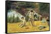 Bathing in the Mill of Bois D'Amour-Paul Gauguin-Framed Stretched Canvas