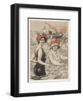 Bathing Lady and Bathing-Woman-E. Hulemann-Framed Art Print