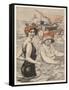 Bathing Lady and Bathing-Woman-E. Hulemann-Framed Stretched Canvas