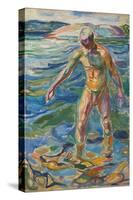 Bathing Man, 1918 (Oil on Canvas)-Edvard Munch-Stretched Canvas