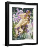 Bathing Nymphs, 1897-Gaston Bussiere-Framed Premium Giclee Print