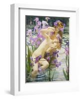 Bathing Nymphs, 1897-Gaston Bussiere-Framed Giclee Print