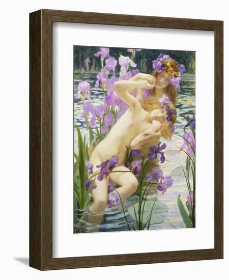 Bathing Nymphs-Gaston Bussiere-Framed Giclee Print