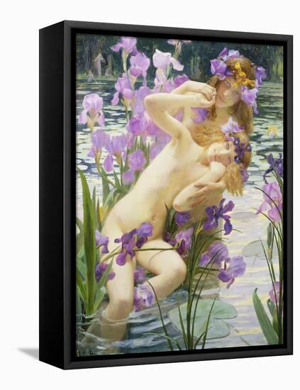 Bathing Nymphs-Gaston Bussiere-Framed Stretched Canvas