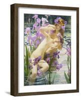 Bathing Nymphs-Gaston Bussiere-Framed Giclee Print