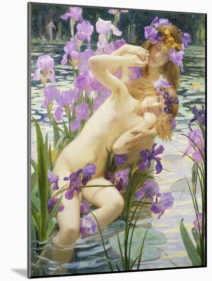 Bathing Nymphs-Gaston Bussiere-Mounted Giclee Print