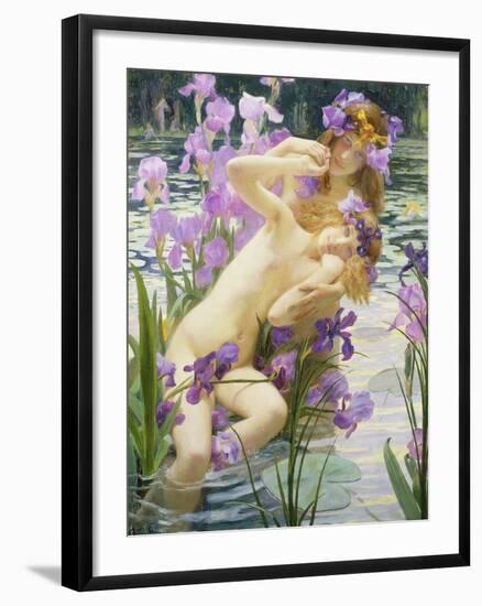 Bathing Nymphs-Gaston Bussiere-Framed Giclee Print