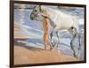 Bathing of a Horse. 1909-Joaquin Sorolla-Framed Giclee Print