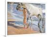 Bathing of a Horse-Joaquín Sorolla y Bastida-Framed Giclee Print