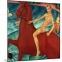 Bathing of the Red Horse, 1912-Kuzma Sergievitch Petrov-Vodkin-Mounted Giclee Print