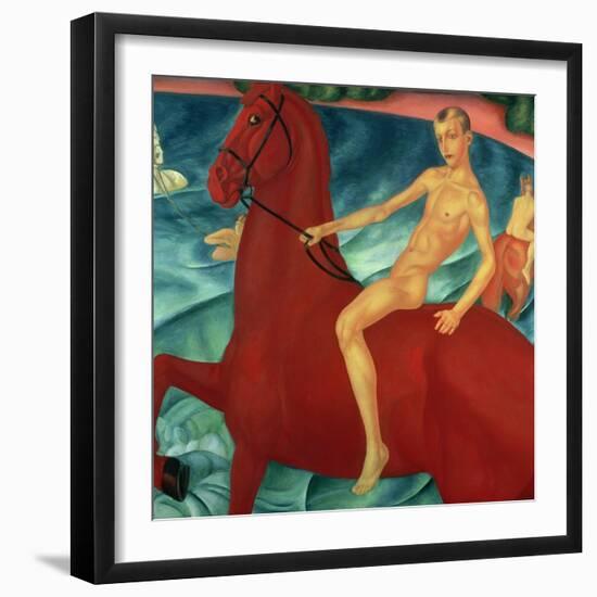 Bathing of the Red Horse, 1912-Kuzma Sergievitch Petrov-Vodkin-Framed Giclee Print