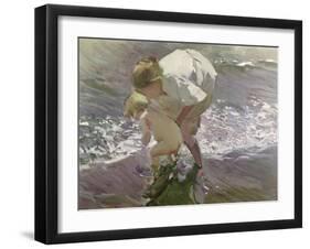 Bathing on the Beach, 1908-Joaquín Sorolla y Bastida-Framed Giclee Print