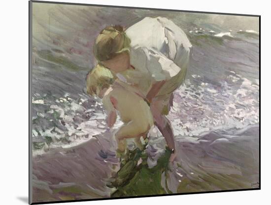 Bathing on the Beach, 1908-Joaquín Sorolla y Bastida-Mounted Giclee Print