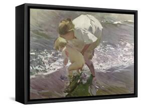 Bathing on the Beach, 1908-Joaquín Sorolla y Bastida-Framed Stretched Canvas