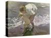 Bathing on the Beach, 1908-Joaquín Sorolla y Bastida-Stretched Canvas