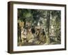 Bathing on the Seine, La Grenouillere, 1869-Pierre-Auguste Renoir-Framed Art Print