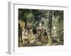 Bathing on the Seine, La Grenouillere, 1869-Pierre-Auguste Renoir-Framed Art Print