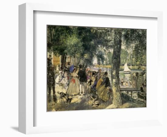 Bathing on the Seine, La Grenouillere, 1869-Pierre-Auguste Renoir-Framed Art Print