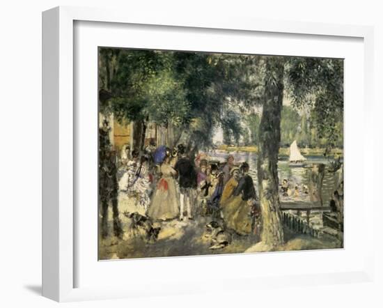 Bathing on the Seine-Pierre-Auguste Renoir-Framed Art Print