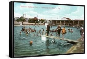 Bathing Pool, Coronado Tent City, San Diego, California-null-Framed Stretched Canvas