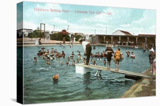 Bathing Pool, Coronado Tent City, San Diego, California-null-Stretched Canvas