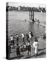 Bathing Pool, Dinard, Brittany, France, 20th Century-null-Stretched Canvas