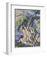 Bathing Study for Les Grandes Baigneuses, circa 1902-1906-Paul Cézanne-Framed Giclee Print