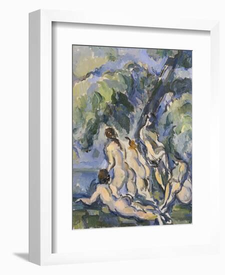 Bathing Study for Les Grandes Baigneuses, circa 1902-1906-Paul Cézanne-Framed Giclee Print