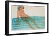 Bathing Woman, before 1902 (Pencil and W/C on Paper)-Auguste Rodin-Framed Giclee Print