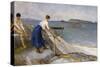 Bathing women, 1918-August Eiebakke-Stretched Canvas