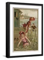 Bathing-null-Framed Giclee Print