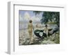 Bathng Girls on the Beach-Paul Fischer-Framed Giclee Print