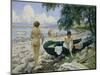 Bathng Girls on the Beach-Paul Fischer-Mounted Giclee Print