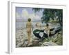 Bathng Girls on the Beach-Paul Fischer-Framed Premium Giclee Print