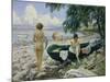 Bathng Girls on the Beach-Paul Fischer-Mounted Premium Giclee Print