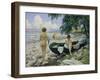 Bathng Girls on the Beach-Paul Fischer-Framed Giclee Print