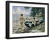 Bathng Girls on the Beach-Paul Fischer-Framed Giclee Print