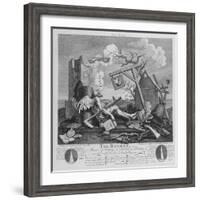 Bathos, Manner of Sinking, in Sublime Paintings Inscribed to the Dealers in Dark Pictures, 1764-William Hogarth-Framed Giclee Print