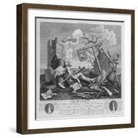 Bathos, Manner of Sinking, in Sublime Paintings Inscribed to the Dealers in Dark Pictures, 1764-William Hogarth-Framed Giclee Print