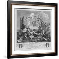 Bathos, Manner of Sinking, in Sublime Paintings Inscribed to the Dealers in Dark Pictures, 1764-William Hogarth-Framed Giclee Print