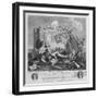 Bathos, Manner of Sinking, in Sublime Paintings Inscribed to the Dealers in Dark Pictures, 1764-William Hogarth-Framed Giclee Print