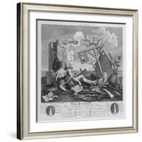 Bathos, Manner of Sinking, in Sublime Paintings Inscribed to the Dealers in Dark Pictures, 1764-William Hogarth-Framed Giclee Print