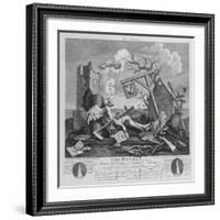 Bathos, Manner of Sinking, in Sublime Paintings Inscribed to the Dealers in Dark Pictures, 1764-William Hogarth-Framed Giclee Print